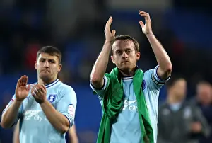 Images Dated 2012 March: Sammy Clingan's Heartfelt Applause: Coventry City Captain Honors Fans After Npower Championship Match vs