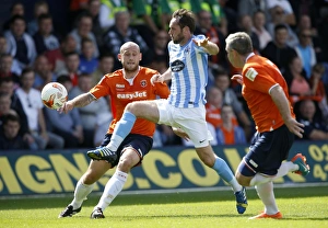 Images Dated 2015 July: Scott Cuthbert vs. Jim O'Brien: A Pre-Season Rivalry at Kenilworth Road