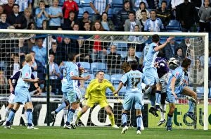 Images Dated 26th August 2008: Scott Dann's Equalizer: Coventry City vs Newcastle United in Carling Cup (26-08-2008)