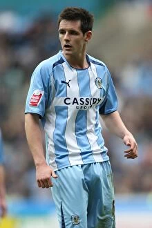 Images Dated 7th March 2009: Scott Dann's Unyielding Performance: Coventry City vs. Chelsea in the FA Cup Sixth Round