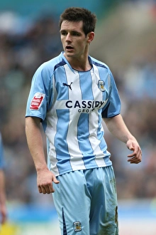 Images Dated 2009: Scott Dann's Unyielding Performance: Coventry City vs