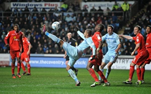 Images Dated 2013 February: Showdown at Alexandra Stadium: Leon Clarke vs Abdul Osman - Coventry City vs Crewe Alexandra