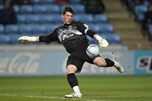 Images Dated 1st February 2011: Showdown at Ricoh Arena: Keiren Westwood's Determined Performance for Coventry City Against