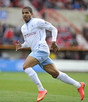 Sky Bet League One - Swindon Town V Coventry City - County Ground Prints: Simeon Jackson Leads Coventry City Charge in Sky Bet League One Clash vs Swindon Town at County Ground