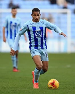 Images Dated 28th December 2014: Simeon Jackson Scores the Winning Goal for Coventry City Against Chesterfield in Sky Bet League