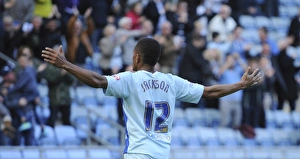 Images Dated 2014 October: Simeon Jackson's Thrilling Goal Celebration: Coventry City vs