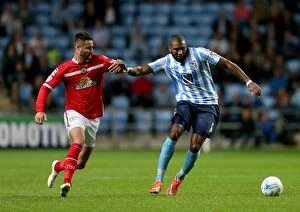Images Dated 18th August 2015: Sky Bet League One Rivalry: Battle for the Ball - Coventry City vs Crewe Alexandra