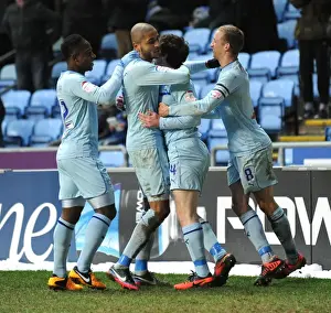 Images Dated 2013 January: Stephen Elliott Scores the Opener: Coventry City vs Oldham in Npower League One