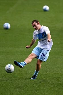 Images Dated 4th September 2012: Stephen Elliott's Pre-Match Routine: Coventry City vs Burton Albion