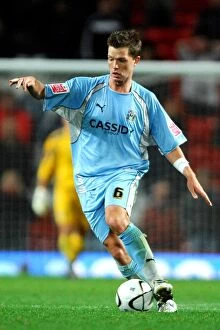 Images Dated 26th September 2007: Stephen Hughes at Old Trafford: Coventry City's Battle in the Carling Cup Third Round Against