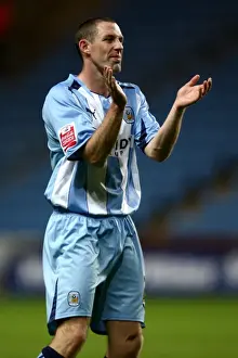 Images Dated 2008 August: Stephen Wright in Action: Coventry City vs Aldershot Town in Carling Cup Round 1 at Ricoh Arena
