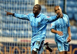 23-10-2006 v Colchester United Collection: Stern John's Thrilling Goal: Coventry City vs Colchester United at Ricoh Arena (23-10-2006)