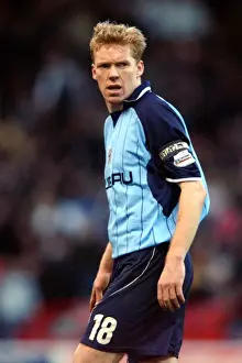 Images Dated 2004: Steve Staunton Leads Coventry City Against Nottingham Forest in Nationwide League Division One (07-02-2004)