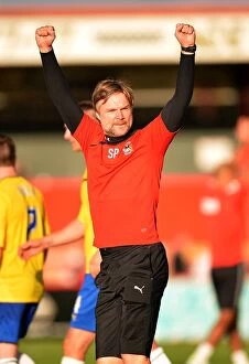 Images Dated 5th October 2013: Steven Pressley and Coventry City Celebrate Sky Bet League One Victory at Lamex Stadium