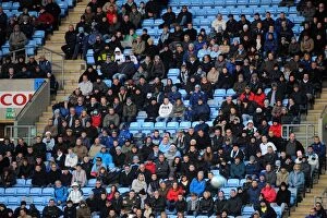 Images Dated 10th December 2011: Tense Moment at the Ricoh Arena: Coventry City vs Hull City - Fans on Edge