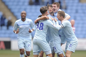 Thrilling Goal Celebration: Coventry City's Cyrus Christie Scores Against Doncaster Rovers, Npower League One (March 29, 2013)