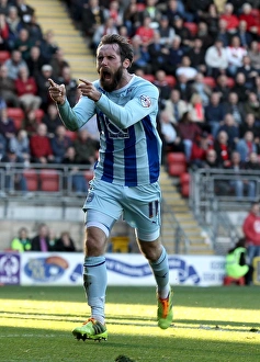 Images Dated 2014 November: Thrilling Goal: Jim O'Brien Scores for Coventry City in Sky Bet League Championship Match vs Leyton Orient