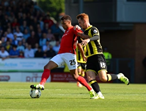 Images Dated 2015 September: Tom Naylor vs Jacob Murphy: Intense Tackle in Sky Bet League One Clash Between Burton Albion and Coventry City