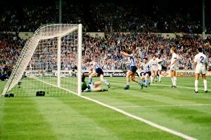 Images Dated 16th May 1987: Tottenhotspur vs Coventry City: Houchen's Equalizer at Wembley FA Cup Final