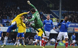 Images Dated 2013 March: Wilson vs Eastwood: Intense Battle at Fratton Park - Coventry City vs Portsmouth